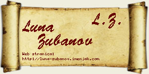 Luna Zubanov vizit kartica